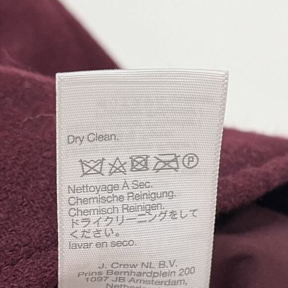 Madewell Zip Front Mini Skirt Size 4 Burgundy Preppy Academia Pockets Womens - Picture 8 of 9